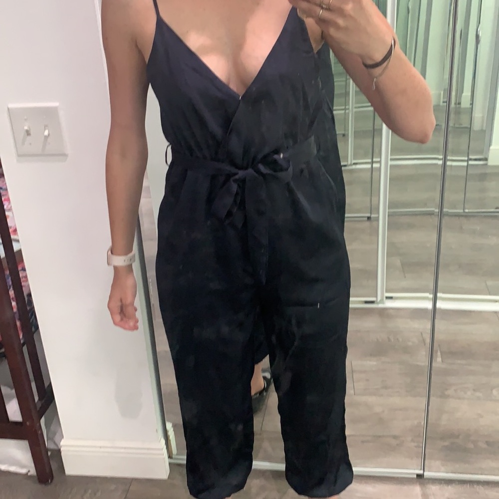 Evenuel Medium Satin Navy blue Jumpsuit romper